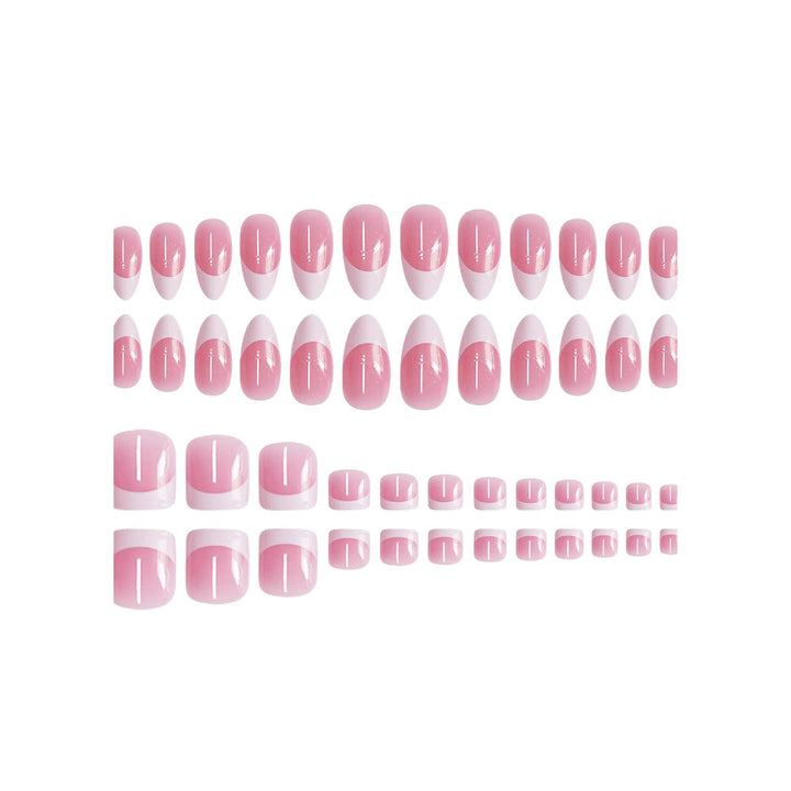 Elegante French Tip Nagelkunst Karnz