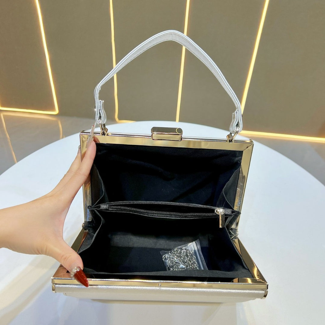Glamourös Satin Abendhandtasche