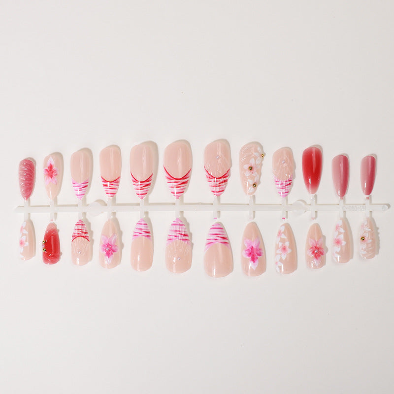 Florale Kunst Press-On Nagelspitzen Kollektion Karnz
