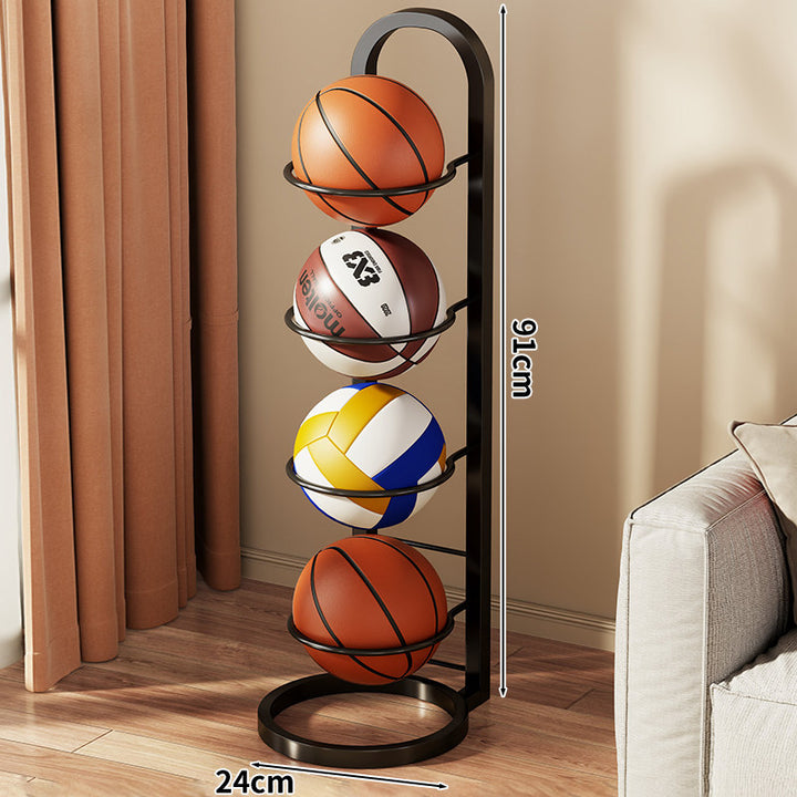 Vertikaler Vier-Ball-Freistehender Sportball-Lagerregalständer