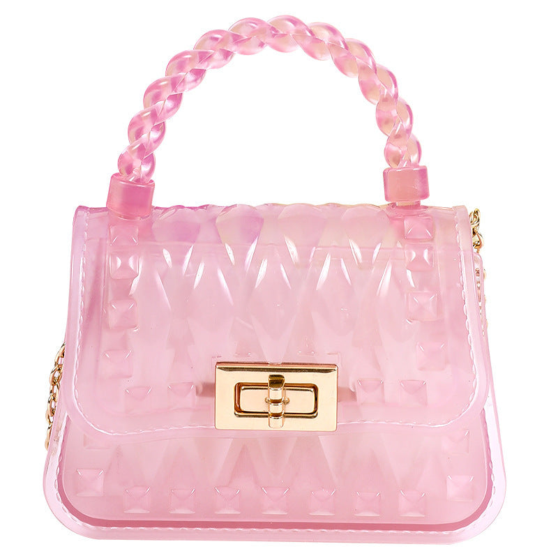 Damen Designer Handtasche mit strukturiertem Kunststoffgewebe Karnz