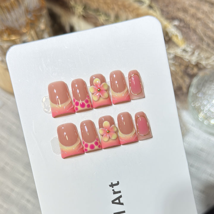 Blumen Design Press-On Nagelset Karnz