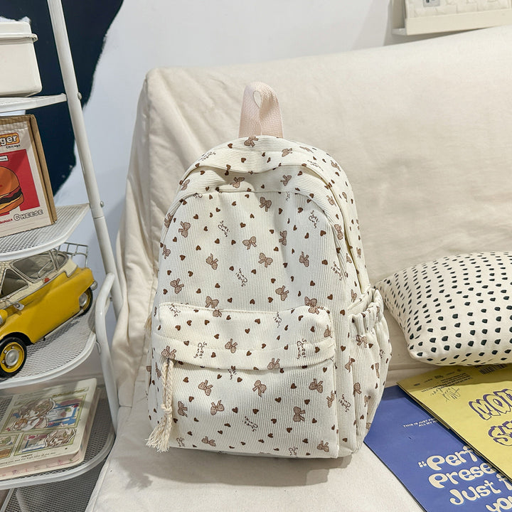 Texturierter Cordura-Rucksack mit Herzmuster