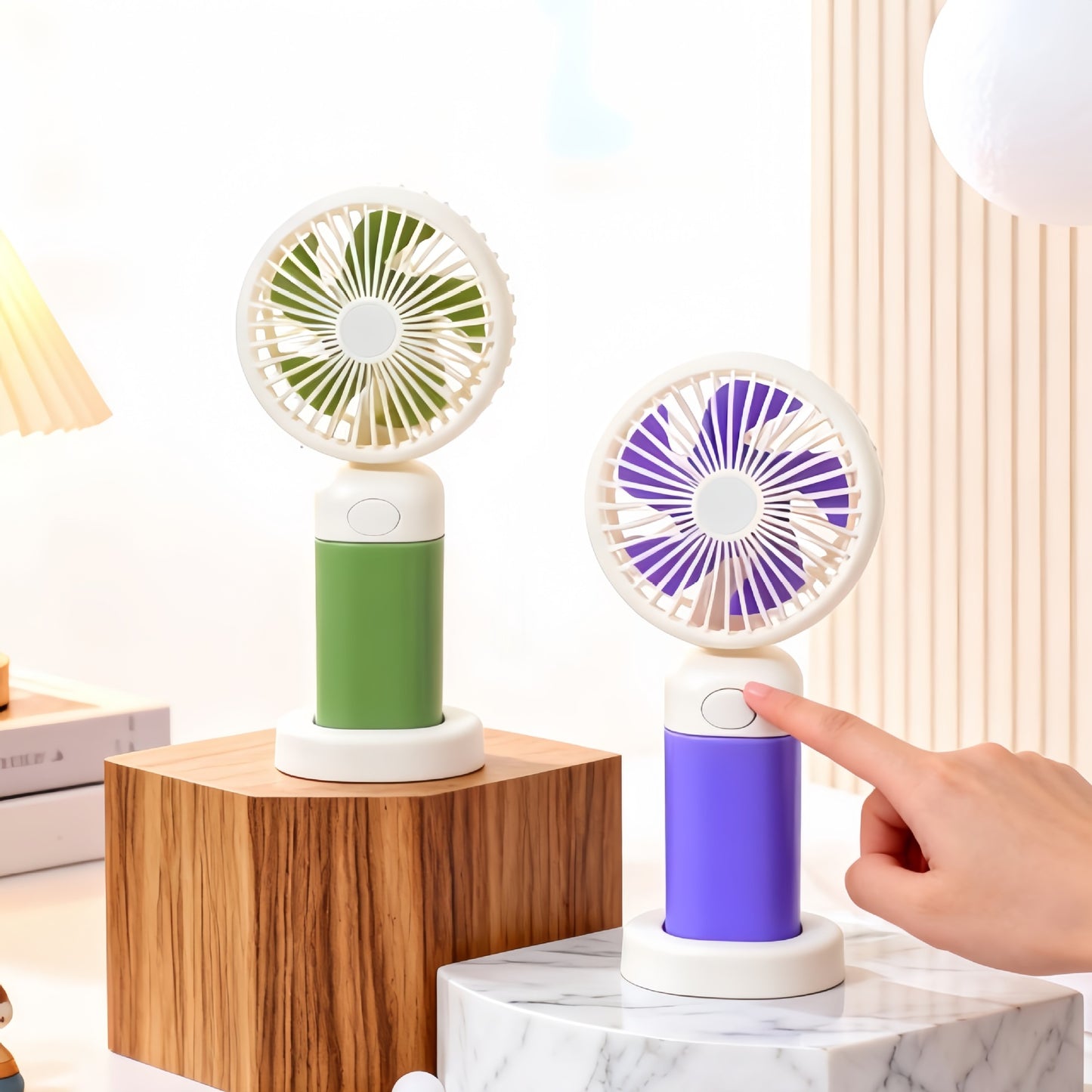 Damen Tragbarer Handventilator mit USB-Ladefunktion und ergonomischem Design Karnz