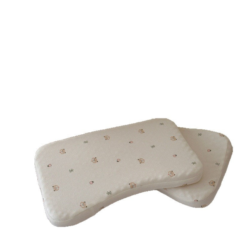 Ergonomisches Baby-Kopfkissen mit Anti-Plagiozephalie-Kontur und waschbarem Baumwollbezug