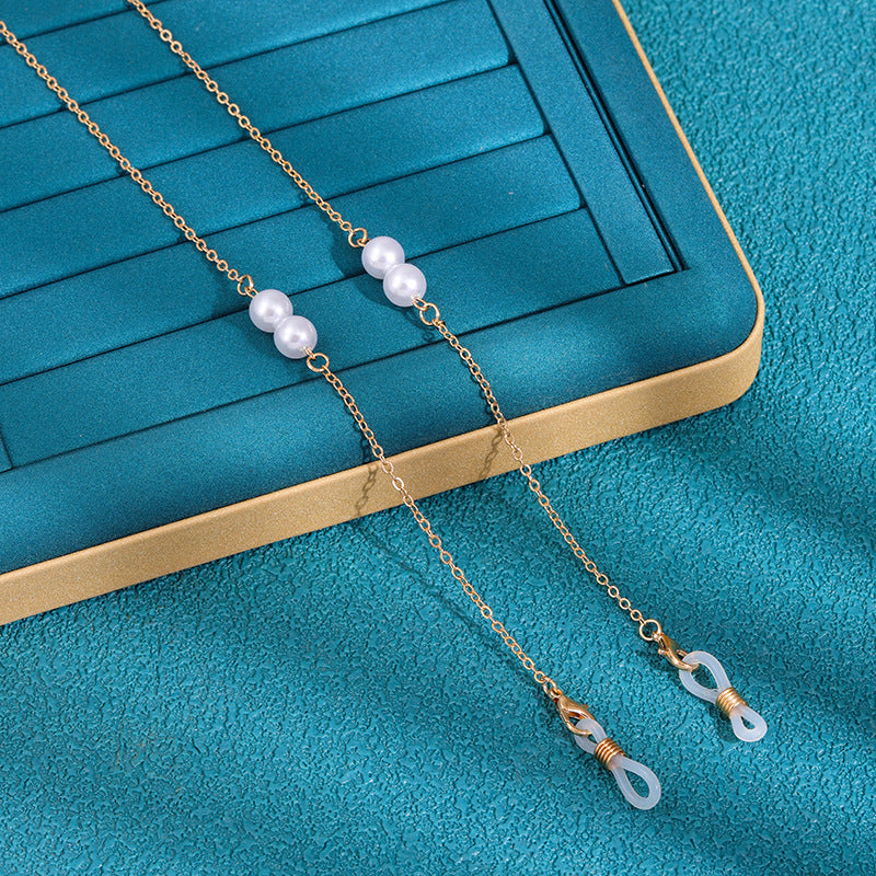 Elegante Brillekette mit Perlenakzenten Karnz