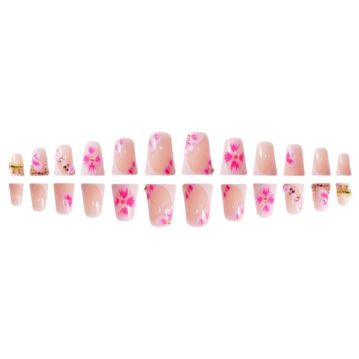 Florale Verzierungen Press-On Nagelverlängerungen Karnz