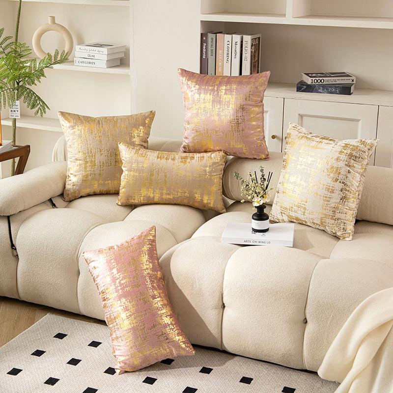 Metallic Abstract Jacquard Kissenbezug Set mit verstecktem Reißverschluss