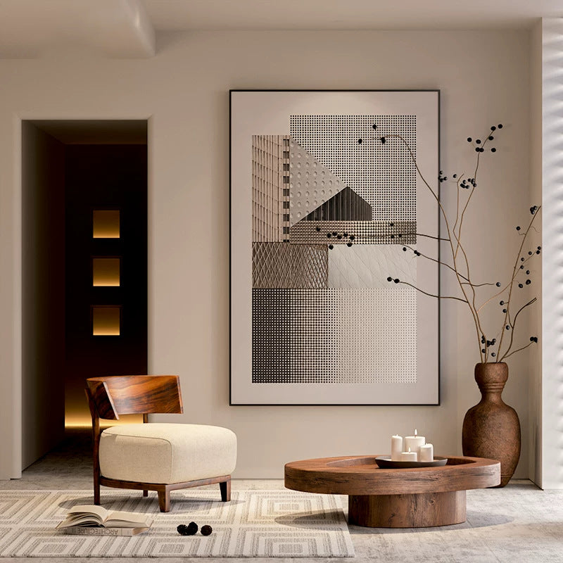 Geometrische abstrakte gerahmte Wandkunst