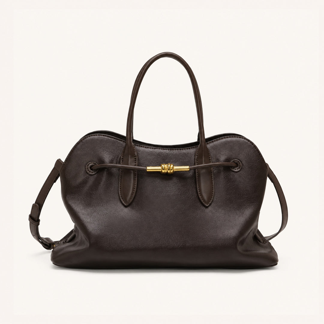 Akzentuierte Leder-Handtasche