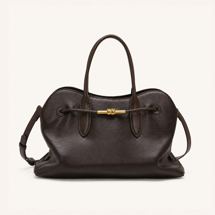 Akzentuierte Leder-Handtasche
