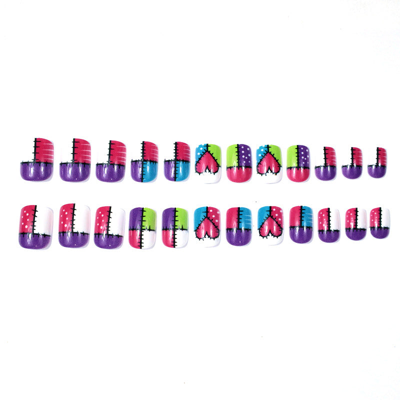 Künstlerisches Herz-Print-Nagelkunst-Set Karnz