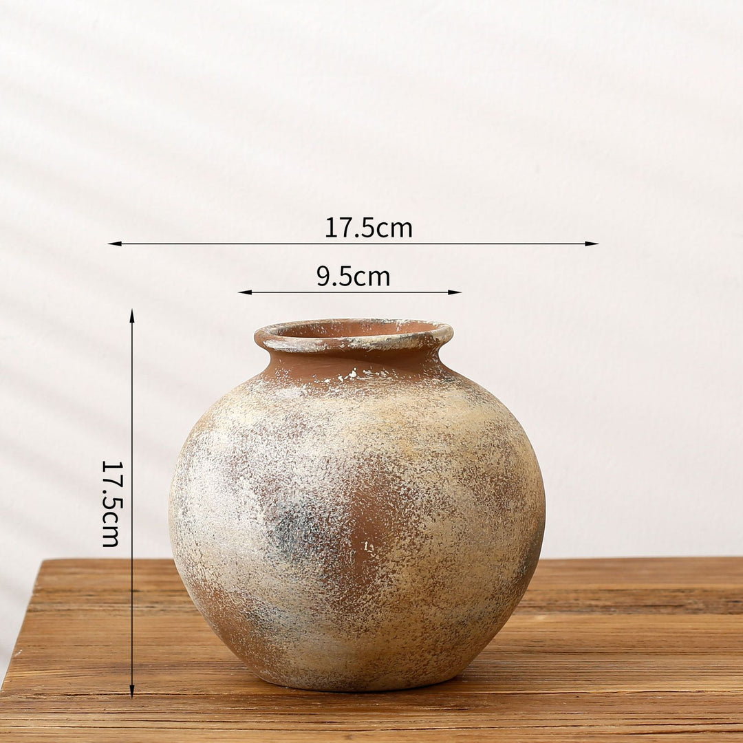 Handgefertigte Terrakotta Vase Karnz