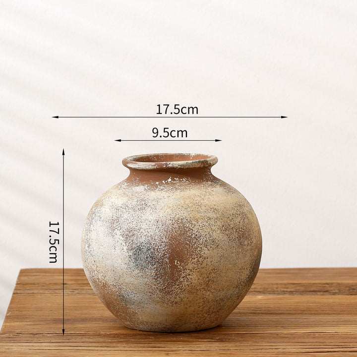 Handgefertigte Terrakotta Vase Karnz