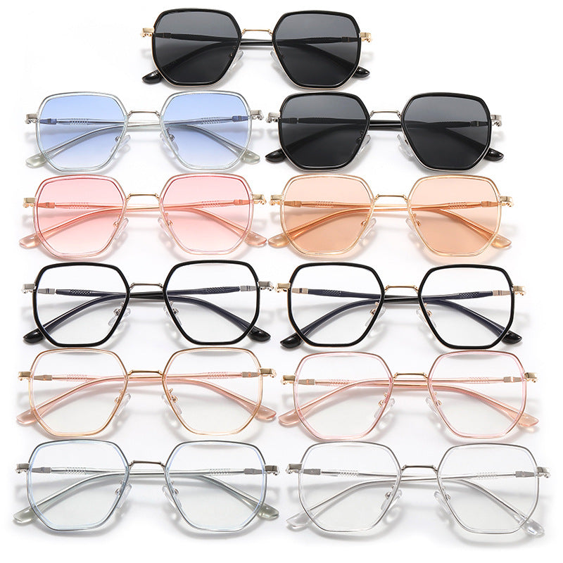 Damen geometrische Sonnenbrille mit elegantem Gläserdesign Karnz