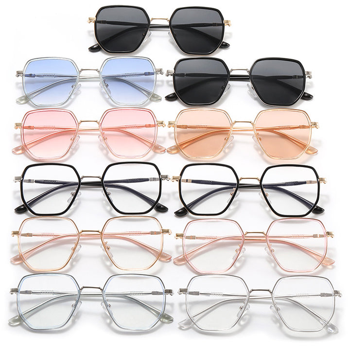 Damen geometrische Sonnenbrille mit elegantem Gläserdesign Karnz