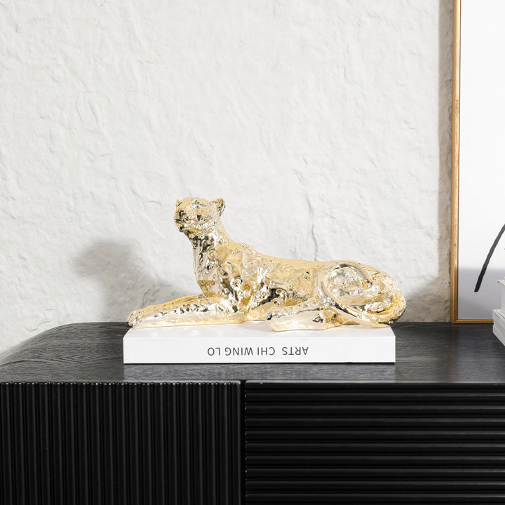 Dekorative Gold Leopard Skulptur