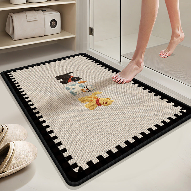 Absorbierende rutschfeste Badematte mit Wintermotiv