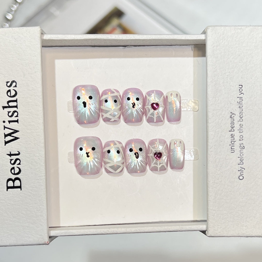 Verspielte Charaktere Press-On Nagelset Karnz