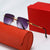 Damen modische rechteckige Halbrahmen-Sonnenbrille mit innovativem Design Karnz