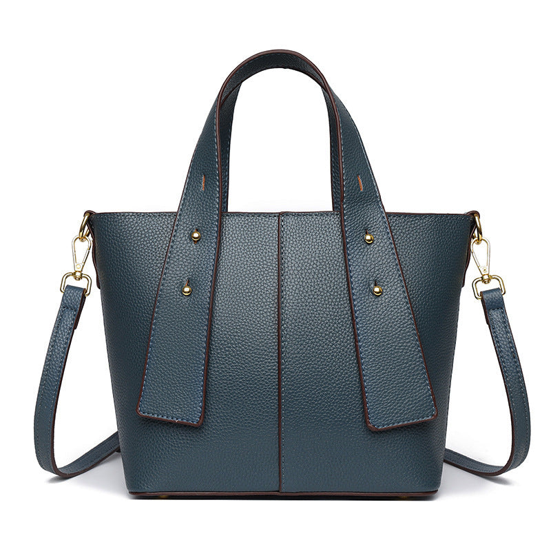 Texturiertes veganes Leder Mehrfach-Taschen Tote Karnz