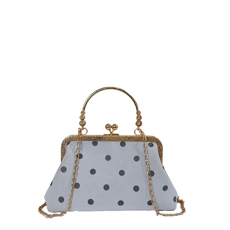 WoVintage Elegante Polka Dot Abend-Clutch Karnz