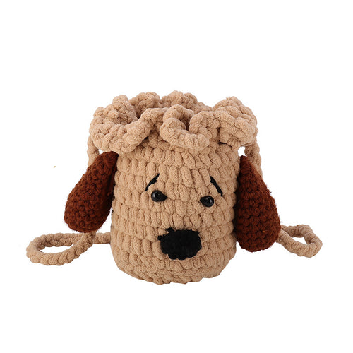 Niedliche Hundefreunde gehäkelte Mini Schultertasche