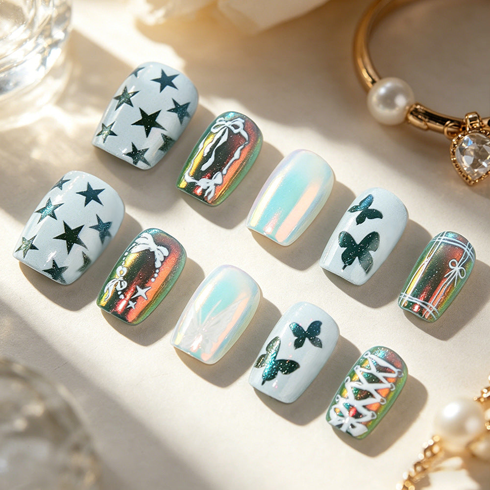 Künstlerisches Schmetterlings-Nageldesign-Set Karnz