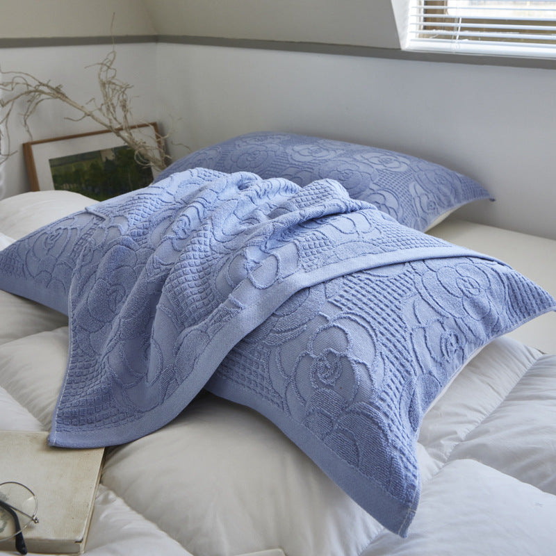 Luxus Jacquard Baumwolle Handtuch Kissenbezug Set