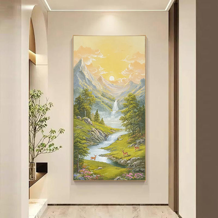 Majestätische Berglandschaft Leinwandkunst für Zuhause