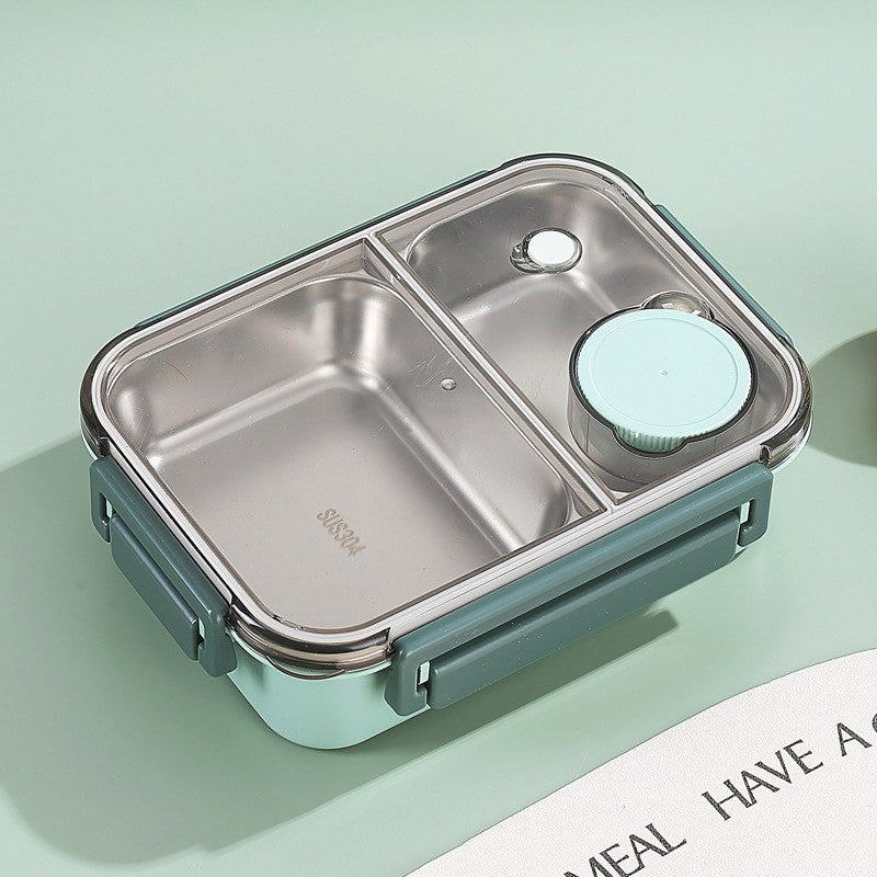 Edelstahl Bento-Box mit auslaufsicherem Deckel