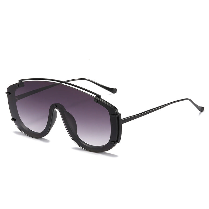 Modebewusste futuristische Schild-Sonnenbrille Karnz