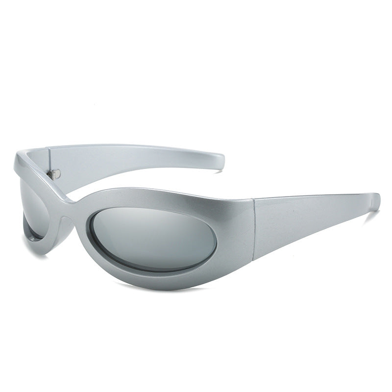 Damen trendige Sportsonnenbrille mit aerodynamischem Design Karnz