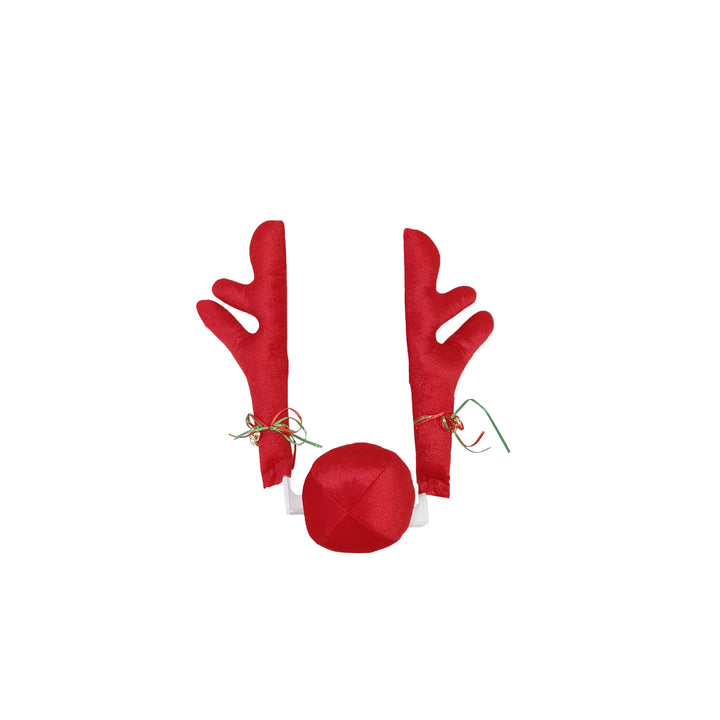 Lustige Weihnachts-Rentierhörner mit Ball
