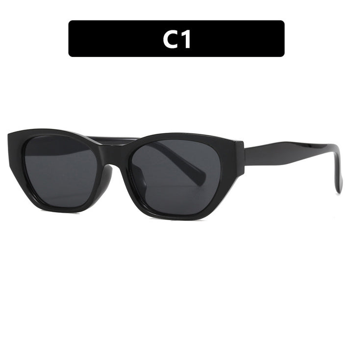 Damen Cat-Eye Sonnenbrille mit transparentem, geometrischem Rahmen Karnz