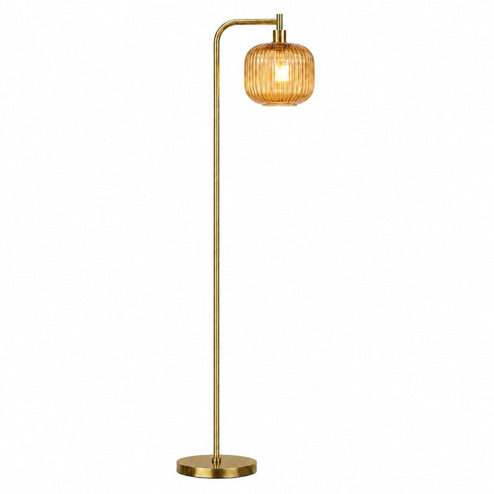 Moderne gebogene Glas-Stehlampe