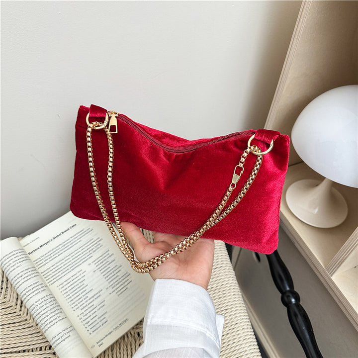 WoElegant Samt Clutch Tasche Karnz