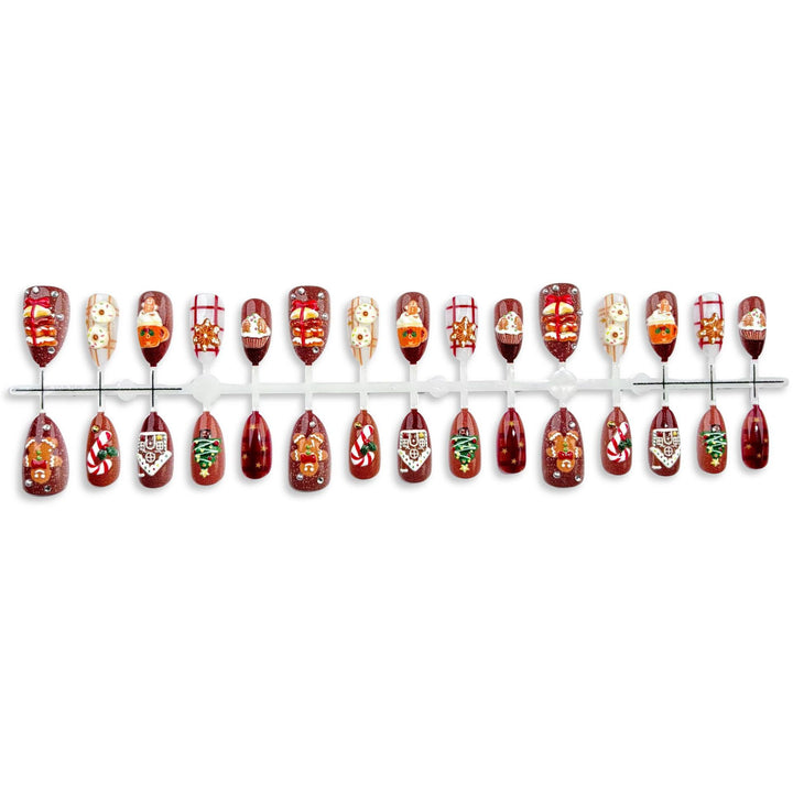 Festliche, urlaubsbezogene Press-On-Nail-Designs
