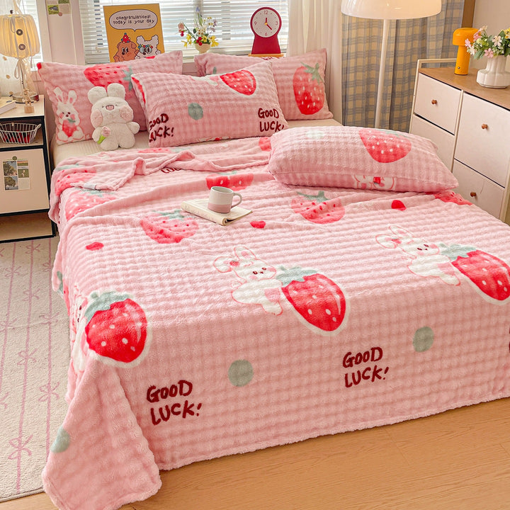 Gemütliche Blumengemusterte Decke