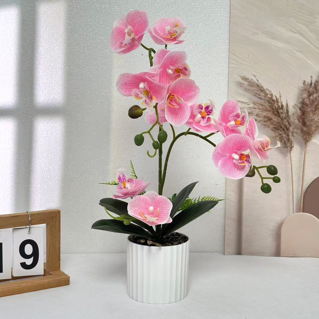 Lifelike Künstliche Orchideenpflanzenarrangement für die Heimdekoration