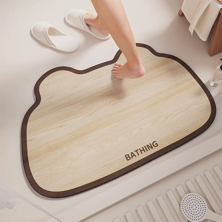 Absorbent Quick-Dry Bamboo-Style Cloud-Shaped Bath Mat