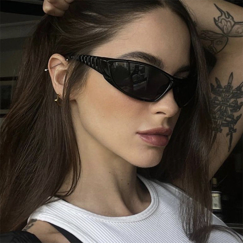 Damen Sportliche Sonnenbrille mit aerodynamischem Design und polarisierenden Gläsern Karnz