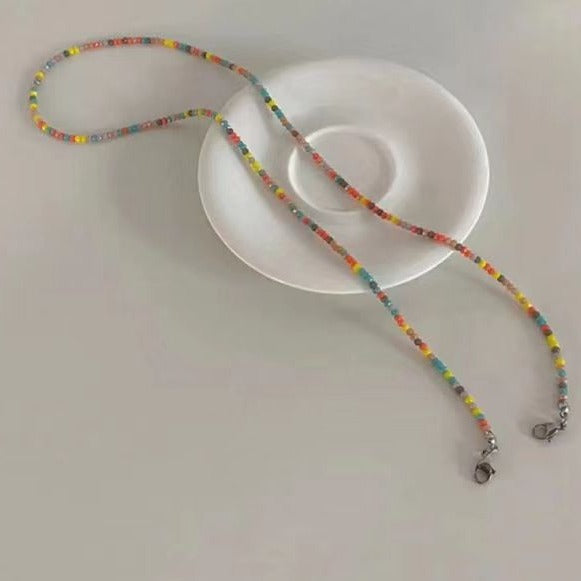 Bunte Bead-Glas-Kette Karnz