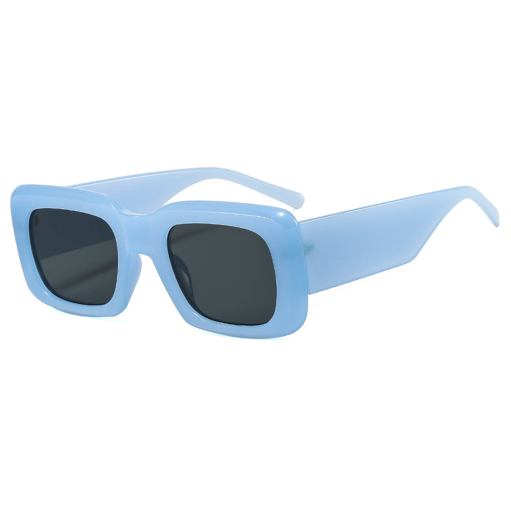 Damen oversized Sonnenbrille mit quadratischem Rahmen und transparentem Design Karnz