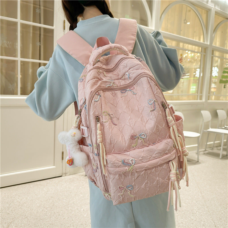 Gepolsterter Rucksack mit Schleifen-Detail Karnz