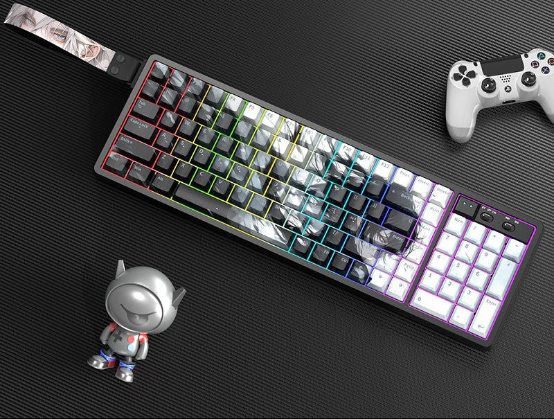 Anpassbare RGB Gaming-Tastatur mit künstlerischen Tastenabdeckungen Karnz