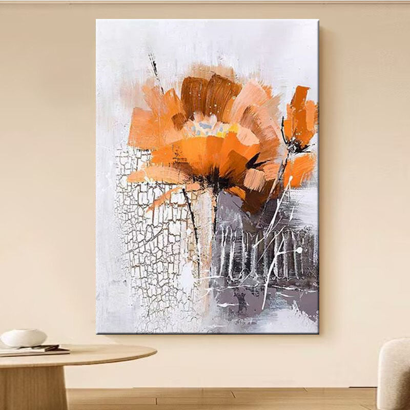 Texturiertes Blumencanvas-Kunstwerk