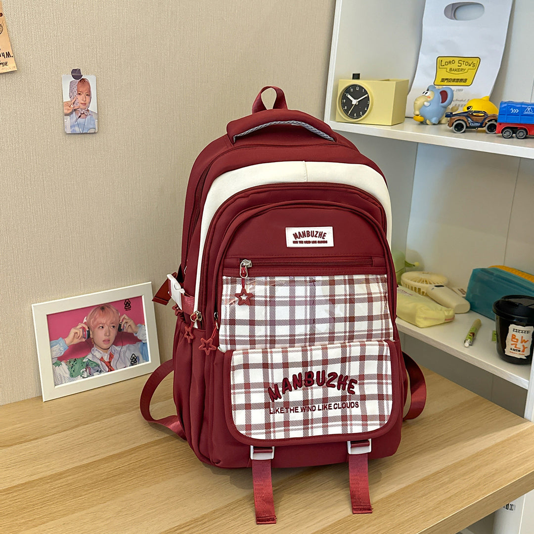Trendiger geräumiger Rucksack mit transparenter Tasche Karnz