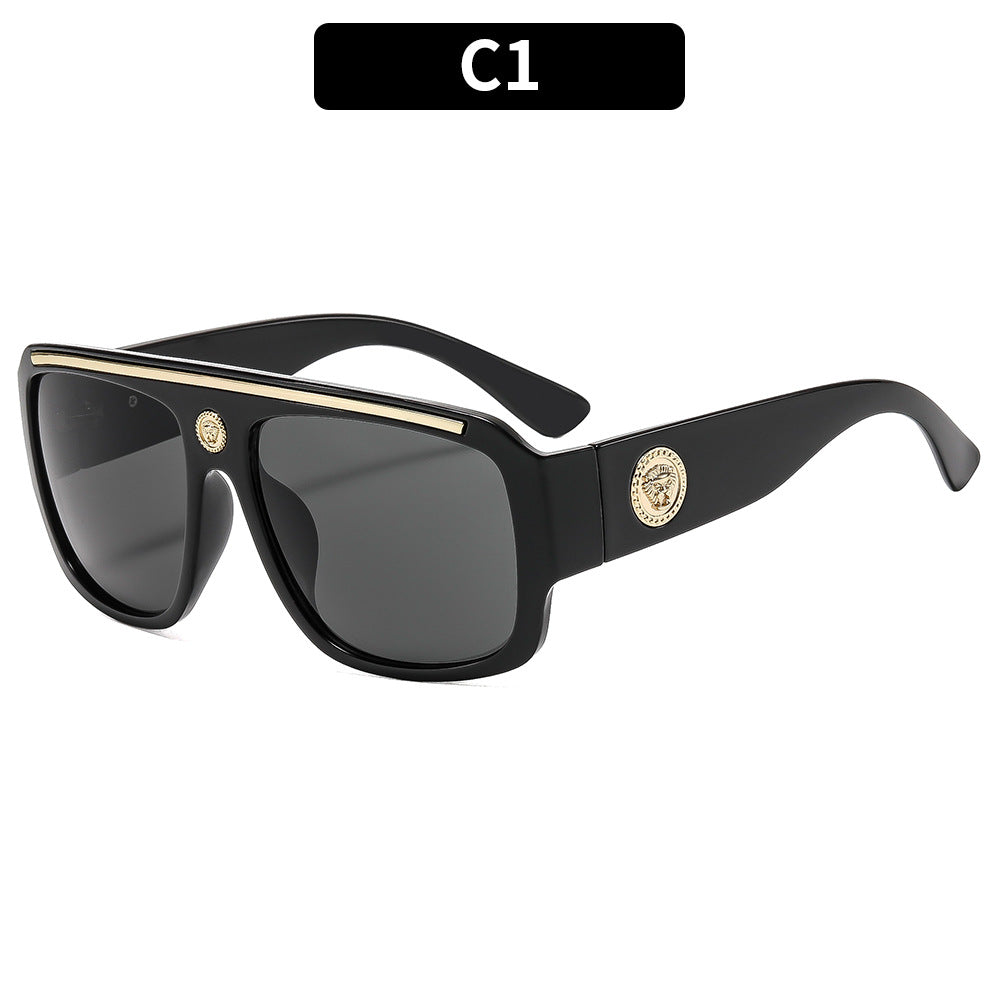Trendy geometrische übergroße Sonnenbrille