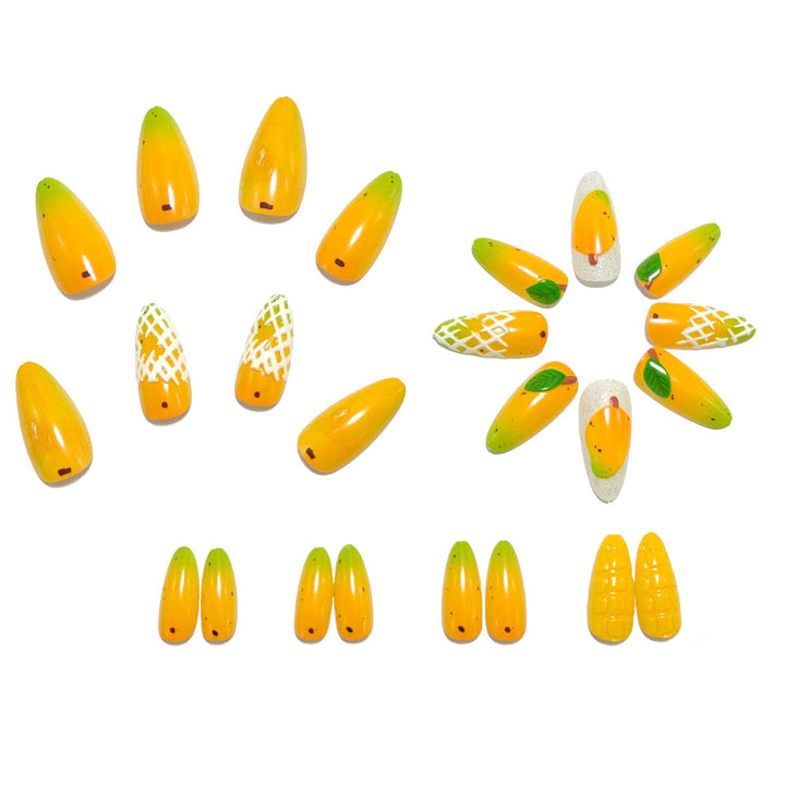Kreative Kunstnägel mit Buntem Mango-Design Karnz